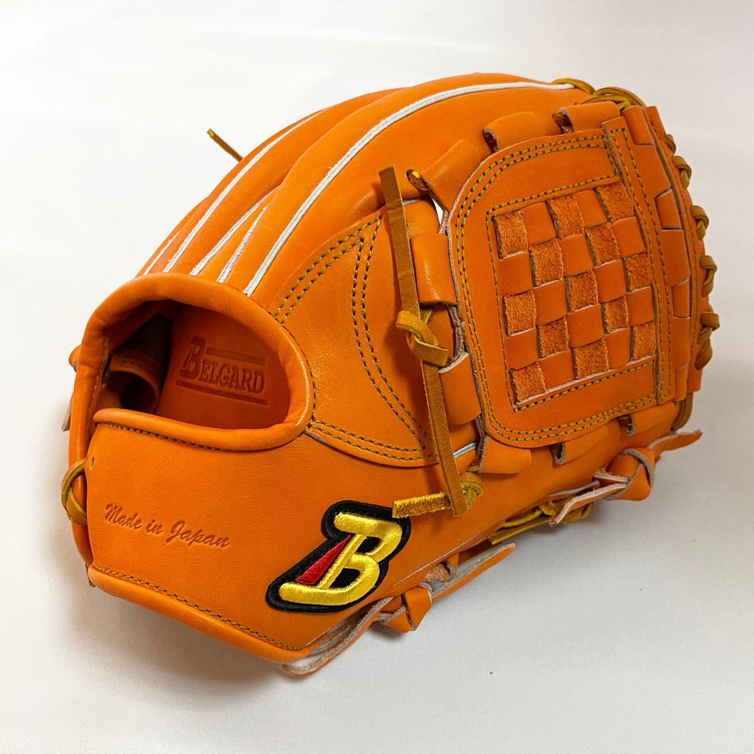 During the present campaign! Hard infield hand glove B label Right throwing orange hot water molded BG0005ku