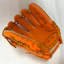 Load image into Gallery viewer, During the present campaign! Rigid infield hand glove B label right throwing orange hot water firewood molded BG0004ku
