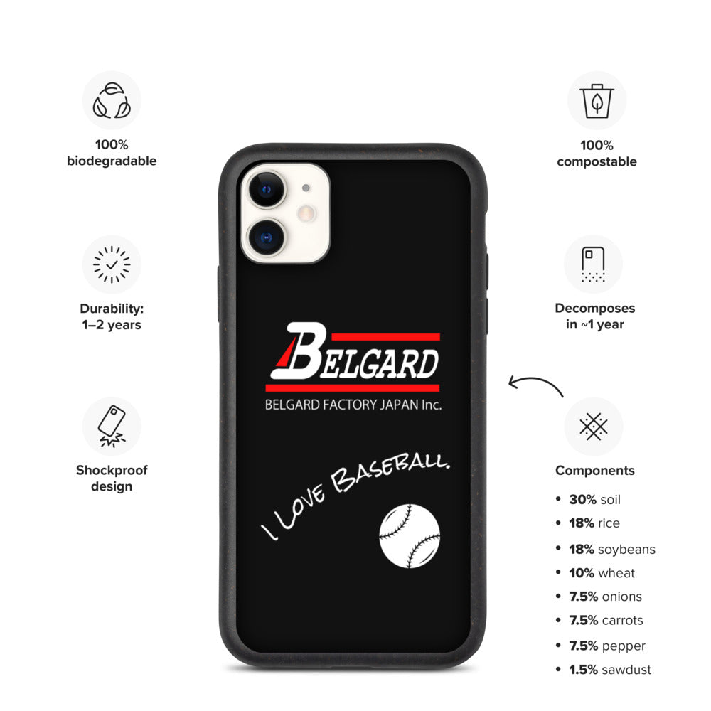 Belgard ロゴ　i-phone case　I LOVE BASEBALL.