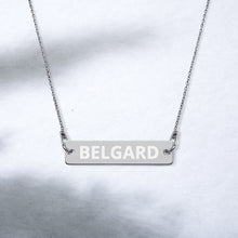Load image into Gallery viewer, Engraved Silver Bar Chain Necklace
